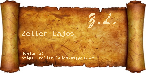 Zeller Lajos névjegykártya